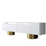 Hanah Home Bohem Soporte para TV Blanco y Dorado